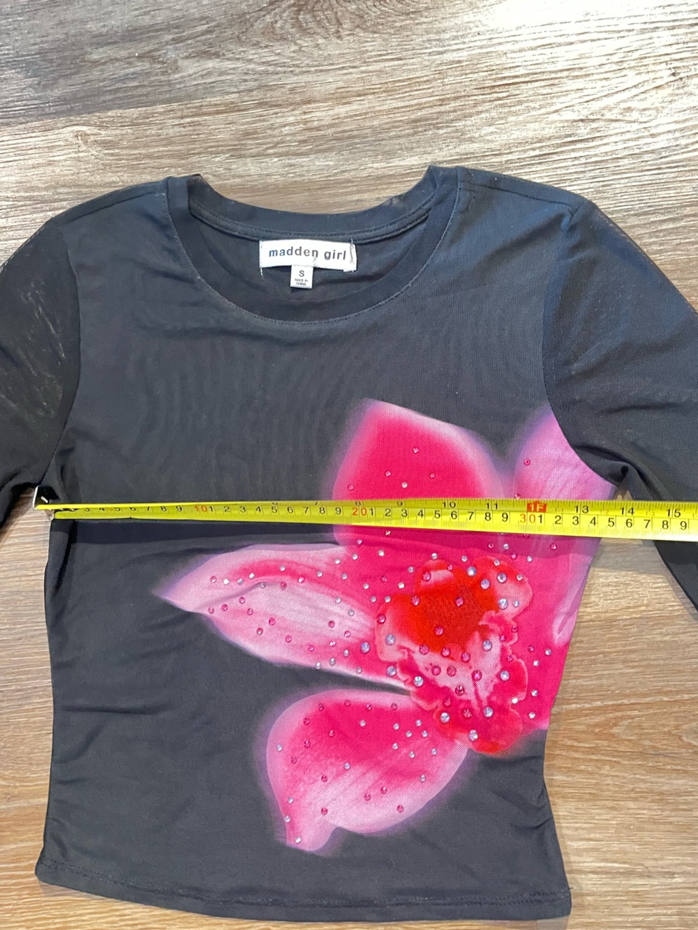 Sheer floral long sleeve with gems - Picture 10 of 13